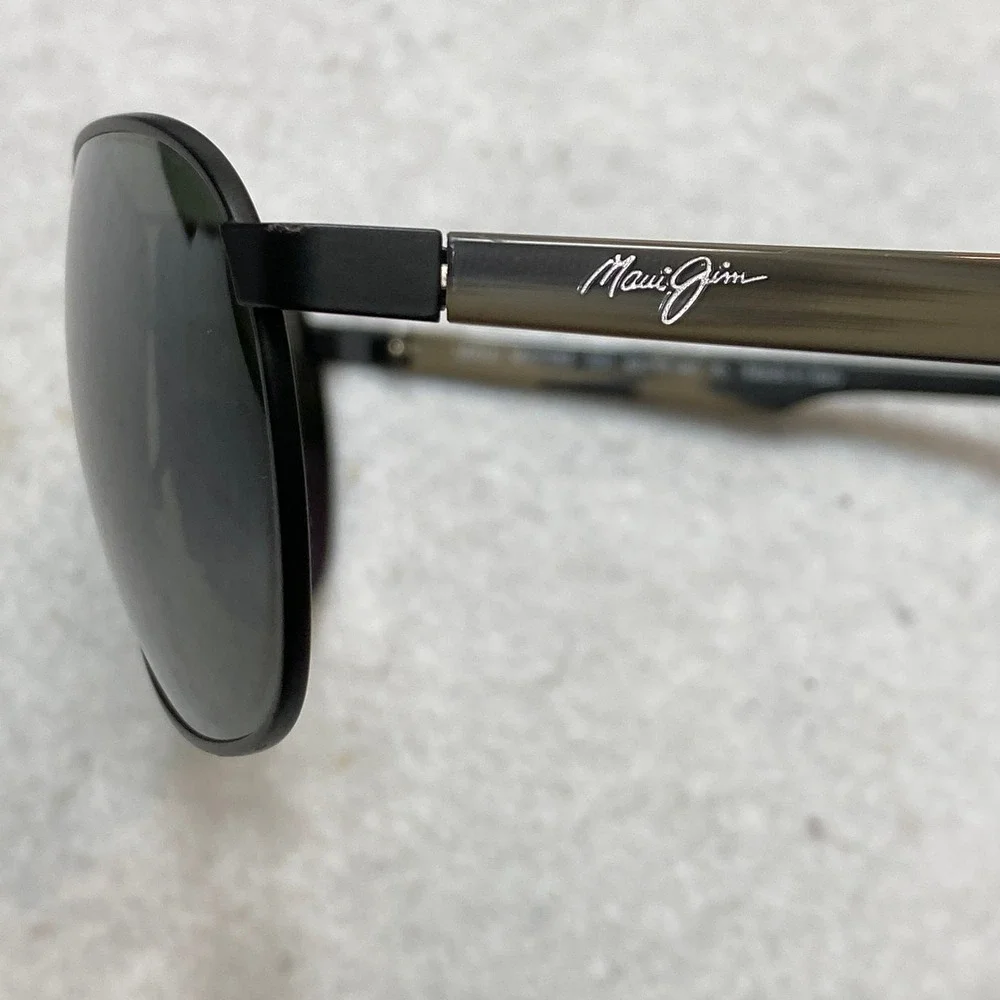 Maui Jim MJ0728S 001 Castles Sunglasses Mens XL Black Polarized Aviator